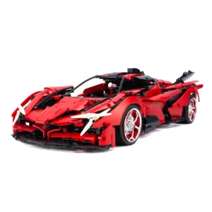 Hot bán 1:8 3669pcs kim loại màu đỏ-apollo EVO Câu Đố Lắp ráp khối mô hình xe xây dựng khối đồ chơi