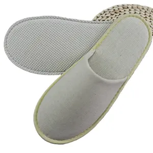 Sandal wanita fasilitas hotel pabrik Tiongkok sandal wanita grosir sandal sekali pakai kustom katun dan linen