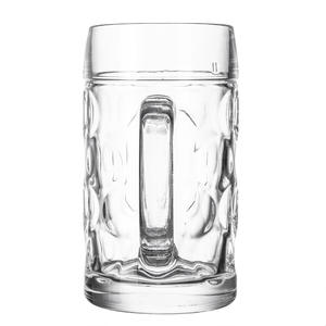 أكواب زجاجية لخمر كبيرة سعة لتر واحد شفافة مع مقبض 1000 مل زجاجة بيئر شفافة شفافة شفافة كبيرة لحفلة البيرة - Product Image 2