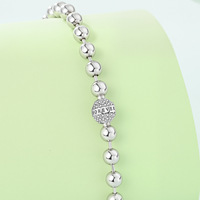 Vente en gros usine DIY Populaire Bracelet à breloques en argent sterling 925 motif fleur et cœur, avec fermoirs Pan