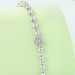 ขายส่งจากโรงงาน <span class=keywords><strong>สร้อย</strong></span><span class=keywords><strong>ข้อ</strong></span><span class=keywords><strong>มือ</strong></span>เงินแท้ 925 ดีไซน์ดอกไม้และหัวใจ พร้อมตัวล็อกแบบ Pan Clasps - Product Image 3