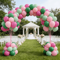 Kit de 44 ballons en latex rose pastel et vert de 10 pouces pour guirlande et arche, idéal pour anniversaire, baby shower, mariage, Saint-Valentin, Halloween