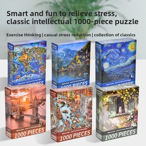 Puzzle di Carta a Forma di X da 1000 Pezzi, <span class=keywords><strong>Gioco</strong></span> Educativo Unisex Antistress di Alta Difficoltà, Regalo di Compleanno in Confezione Colorata - Product Image 3