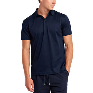 Camiseta Lisa formal con logotipo personalizado de 100% algodón para hombre, ropa de calle deportiva - Product Image 4