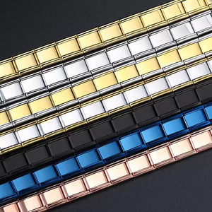 Bracciale a Maglia Elastica Stile Semplice in Acciaio Inossidabile, Largo 9mm, Gioielleria Fai da Te di Alta Qualità di Fabbrica, Braccialetto con <span class=keywords><strong>Charm</strong></span> Italiani - Product Image 2