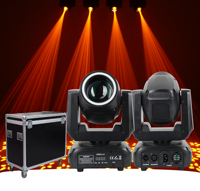 2 Pcs100W Beam Moving Head Light avec LED Ring RGB Full-colour Three-in-1 Moving Head Light for Dj Disco Bar Party