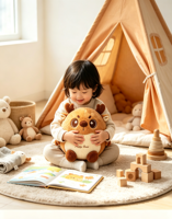 Peluche personnalisée avec logo, cerf mignon, jouet animal en peluche doux et moelleux pour enfants, cadeau pour bébé, décoration de la maison, sur mesure