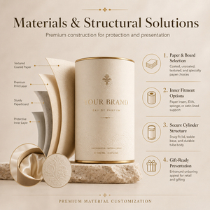 Boîtes d'emballage cylindriques en carton personnalisées avec logo pour petits colis, idéales pour parfums, artisanat et cosmétiques - Product Image 6