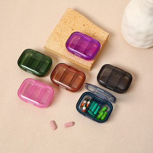 Portatile 3 griglie in alluminio portapillole piccoli PP plastica Organizer quadrato da viaggio <span class=keywords><strong>contenitore</strong></span> <span class=keywords><strong>per</strong></span> uso domestico esterno - Product Image 3