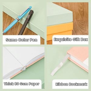 Cuaderno de Papel Grueso de Primera Calidad de 80 g/m² con Marcapáginas de Cinta en Caja de Regalo de Lujo y con Bolígrafo a Juego - Product Image 2