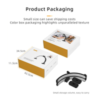 LAMWO Lampe à ongles LED UV pliable demi-lune 45W en acrylique, professionnelle pour salon, éclairage pour tatouage et support de téléphone