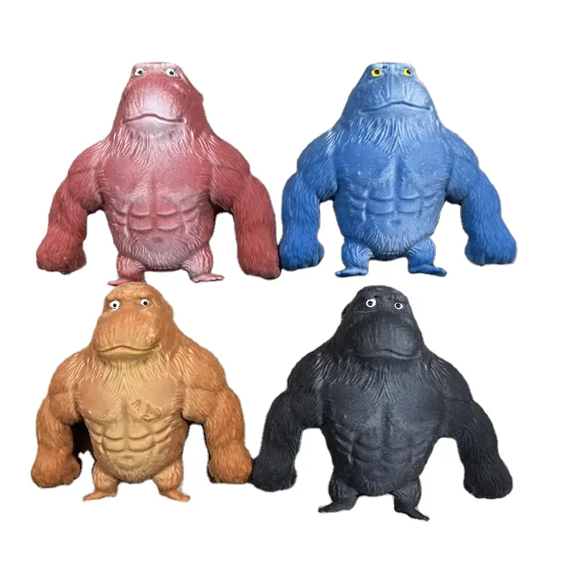 Anime figure toys latex monkey gorillas squeeze toys simulations animal gorillas sensory squeezing toy