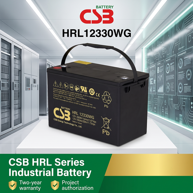 CSB HRL12330WG 12V 330W High Rate VRLA AGM Lead Acid Battery 100Ah for UPS Backup Power System