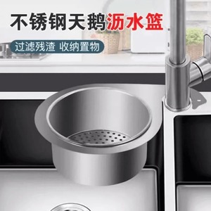 Panier d'égouttage suspendu en acier inoxydable 201 pour évier, passoire de cuisine pour fruits et légumes - Product Image 4