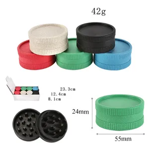 Cigarette Grinder Grinder Biodegradable Plant Fibres Custom Logo Eco-Friendly Cigarette Biodegradable Herb Grinder