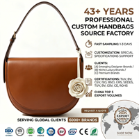 Luxuriöse Karamellbraune Leder-Satteltasche für Damen Kamelienblüten-Halbmond-Schultertasche Individuelles Logo OEM ODM Fabrik Großhandel 2026