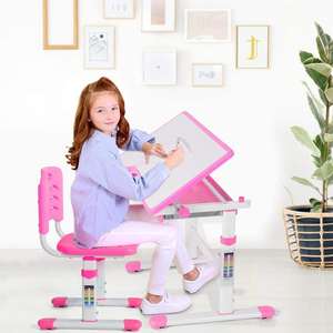 <span class=keywords><strong>Escritorio</strong></span> de estudio para niños, altura ajustable, <span class=keywords><strong>escritorio</strong></span> y silla escolar para estudiantes, cómoda mesa de estudio de aprendizaje, silla con almacenamiento - Product Image 3
