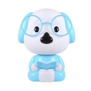 Cão de desenho animado eu plug 220v, lâmpada de mesa infantil, presente decorativo, lâmpada noturna