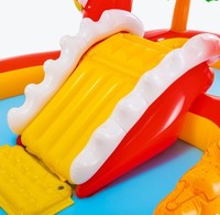 INTEX 57163 Happy Dino Spielcenter Aufblasbarer Wasserrutschenpark 1,96m X 1,70m X 1,07m Pool Wasserinsel für Draußen oder Drinnen CN;FUJ