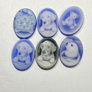 HQ — bijoux en Agate authentique sculpté en forme ovale, 20x15mm, bijoux en Agate naturelle, fabrication de broche et de bague pendentif, 50 pièces - Product Image 2