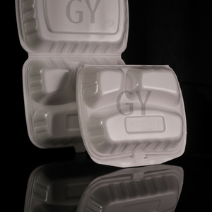 Caja de Comida Rápida con Tres Compartimentos, Caja para Desayuno, Contenedores para Llevar de Restaurante, Empaque de Comida Rápida, Cajas de Espuma, Empaque de Espuma - Product Image 5