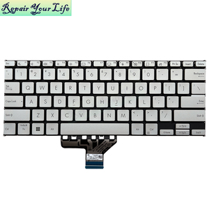 ใหม่คีย์บอร์ดแล็ปท็อปภาษาอังกฤษ US สำหรับ <span class=keywords><strong>Asus</strong></span> <span class=keywords><strong>VivoBook</strong></span> <span class=keywords><strong>Go</strong></span> <span class=keywords><strong>14</strong></span> TP1401พลิก <span class=keywords><strong>TP1400</strong></span>คีย์บอร์ด0KNB0-112UUS00สีเงินแบบใหม่ไม่มีไฟพื้นหลัง - Product Image 2