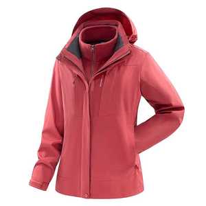 Veste d'extérieur 3 en 1 pour femme avec doublure polaire amovible pour l'automne et l'hiver, vêtements de travail, logo personnalisé - Product Image 1