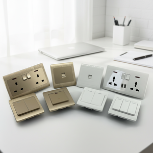 Interruptor Simple de Una, Dos, Tres o Cuatro Vías, Estándar del Reino Unido, Directo de Fábrica, para Pintar sobre PC, Accesorio Eléctrico para el Hogar y Hoteles - Product Image 2