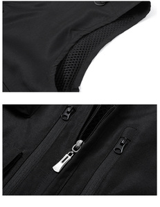 Gilet giornalista personalizzato uomo Multi-tasca cerniera senza maniche fotografo Utility di pesca per uomo e donna Unisex - Product Image 4