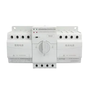 Alta calidad 4 polos Ats 32amp interruptor de transferencia automática de doble potencia 3P 63a