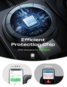 LISEN Chargeur sans fil rapide 15W amélioré, station de charge magnétique 3-en-1, support de <span class=keywords><strong>téléphone</strong></span> pliable pour iPhone 17 16 15 Pro Max - Product Image 3