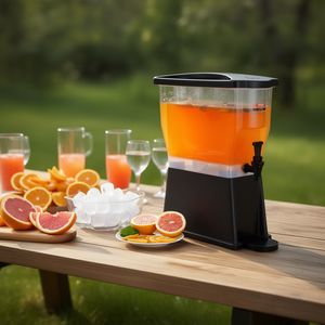 Distributeur de boissons commercial Vevor 16L en acier inoxydable avec double robinet, refroidisseur de glace sur pied, distributeur de boissons rectangulaire autoportant - Product Image 2
