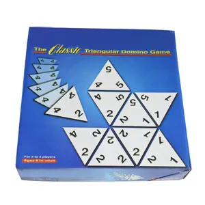 Gioco da tavolo classico gioco di domino triangolare in plastica per bambini