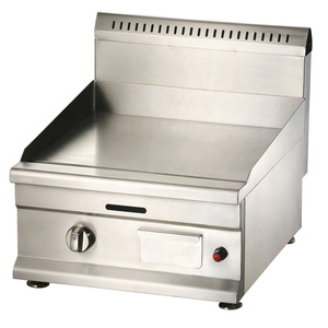 พาณิชย์สแตนเลสสก์ท็อปก๊าซแฮมเบอร์เกอร์แผ่นเหล็ก (ครึ่งร่อง) - Product Image 2