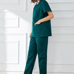 Ensembles de gommages pour salon de beauté en pur coton, extensibles et élégants, avec plusieurs poches – Offre spéciale pour les tenues de travail des professionnels des ongles et des salons - Product Image 1