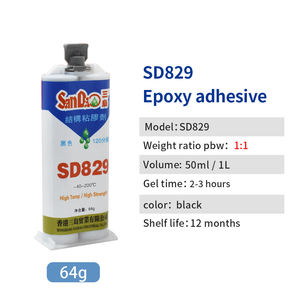 SD829 Epoxy Resin AB <b>Rubber</b> Structural Adhesive Black 64g High Temp Metal Bonding - Product Image 3