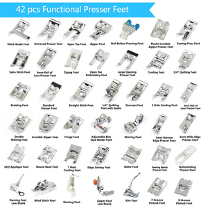 Kit de pieds-de-biche pour <span class=keywords><strong>machine</strong></span> <span class=keywords><strong>à</strong></span> coudre, 32/42 pièces, <span class=keywords><strong>accessoires</strong></span> pour <span class=keywords><strong>machine</strong></span> <span class=keywords><strong>à</strong></span> coudre, point invisible, point de recouvrement, pour Brother <span class=keywords><strong>Singer</strong></span> - Product Image 5