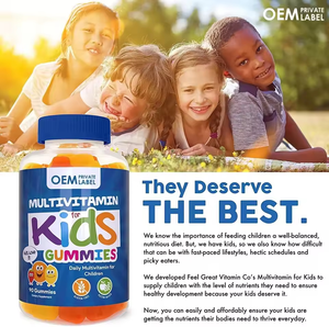 Gomitas Probióticas Multivitamínicas para Niños Sin Azúcar, Marca Privada Personalizada, Suplemento para el Apoyo Digestivo e Inmunológico - Product Image 3