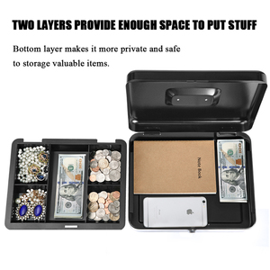 300 Mm Chất Lượng Rộng Lạnh Cán Thép Kim Loại Key Khóa Đen Tiền Mặt Hộp Cho Tiền Xu Và Hóa đơn - Product Image 5