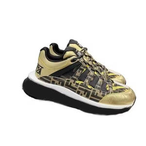 أحذية رياضية رجالية عالية الجودة من الجلد الطبيعي بتصميم أنيق، أحذية جري برباط وطباعة حيوانات قابلة للتنفس مع زيادة الارتفاع - Product Image 2