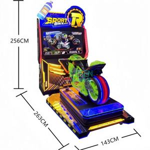 เครื่องเกมมอเตอร์ไซค์อาร์เคดลดราคาพิเศษ เครื่องเล่นเกมแข่งรถแบบหยอดเหรียญ อุปกรณ์เกมอาร์เคดเพื่อความบันเทิง - Product Image 5