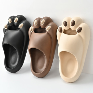 Chaussons d'été antidérapants EVA Salle de bain intérieure Chaussons antidérapants Cartoon Cat Paw Chaussons respirants Semelles épaisses Semelles souples - Product Image 4