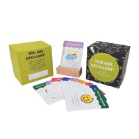 Jeu de cartes de poker personnalisé avec logo, papier bleu 280 g/m², jeu d'affirmations uniques pour la famille et article cadeau