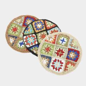 Béret Artistique Japonais Tissé à la Main, Motif Floral Frais et Tendance, Chapeau de Peintre pour Printemps, Été, Vacances à la Plage, Décontracté - Product Image 3