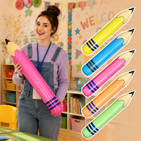 Joyee Nouveau Design Vente en Gros Crayon Gonflable en PVC Jouet Décoration Suspendue Géante en Forme de Crayon Décorations Gonflables pour Enfants