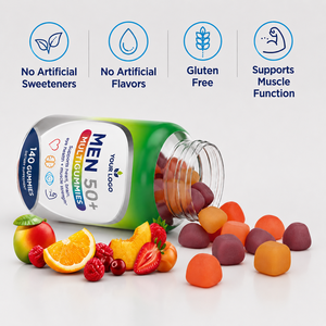 Gomitas Multivitamínicas Diarias OEM, Reponen Rápidamente los Nutrientes Diarios, Sin Edulcorantes Artificiales, Sin Gluten, Multivitamínicos Naturales para Hombres - Product Image 5