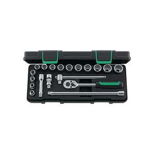 Juego de llaves de vaso STAHLWILLE 45/14/5i de 19 piezas, 3/8 pulgadas de ancho, de 8-22 mm. de dientes 30 12 puntas - Product Image 1