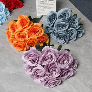 Material para Arranjo Floral DIY Monet Garden com 9 Cabeças de Rosa, Flor de Simulação Artística com Textura Estereoscópica Muito Realista - Product Image 6