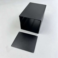 Boîtier de projet en aluminium sur mesure 100*120*103mm, coque fendue, quatre vis à tête fraisée, corps argenté lisse
