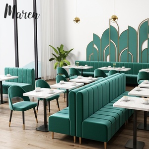 Juego de Mesas y Sillas de Mármol Modernas y Duraderas para Restaurante con Asientos de Sofá para Cafeterías - Product Image 3